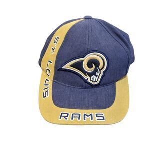 St Louis Rams Logo Athletic Adjustable‎ Strapback Hat NFL Football Vintage 90s